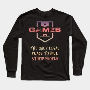 GAMES are a wonderful thing / Color version Long Sleeve T-Shirt